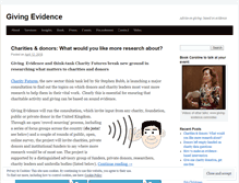 Tablet Screenshot of giving-evidence.com